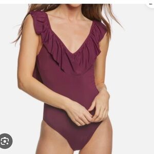 Radio Fiji L Wayalife V Neck Ruffle one piece swimsuit